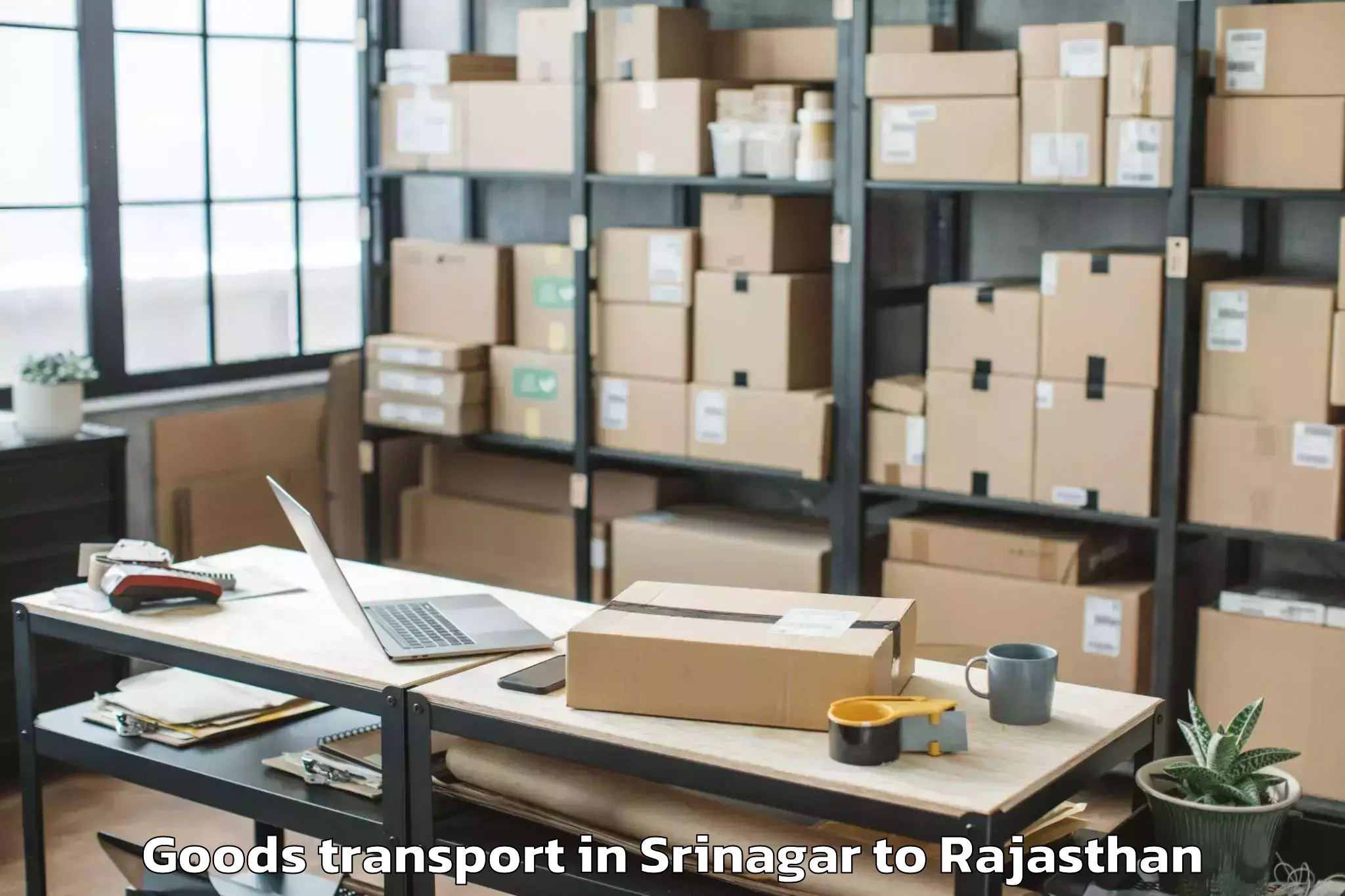 Reliable Srinagar to Sikar Goods Transport